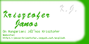 krisztofer janos business card